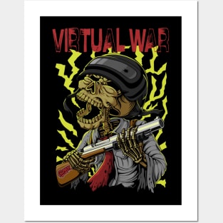 Virtual Skeleton War Posters and Art